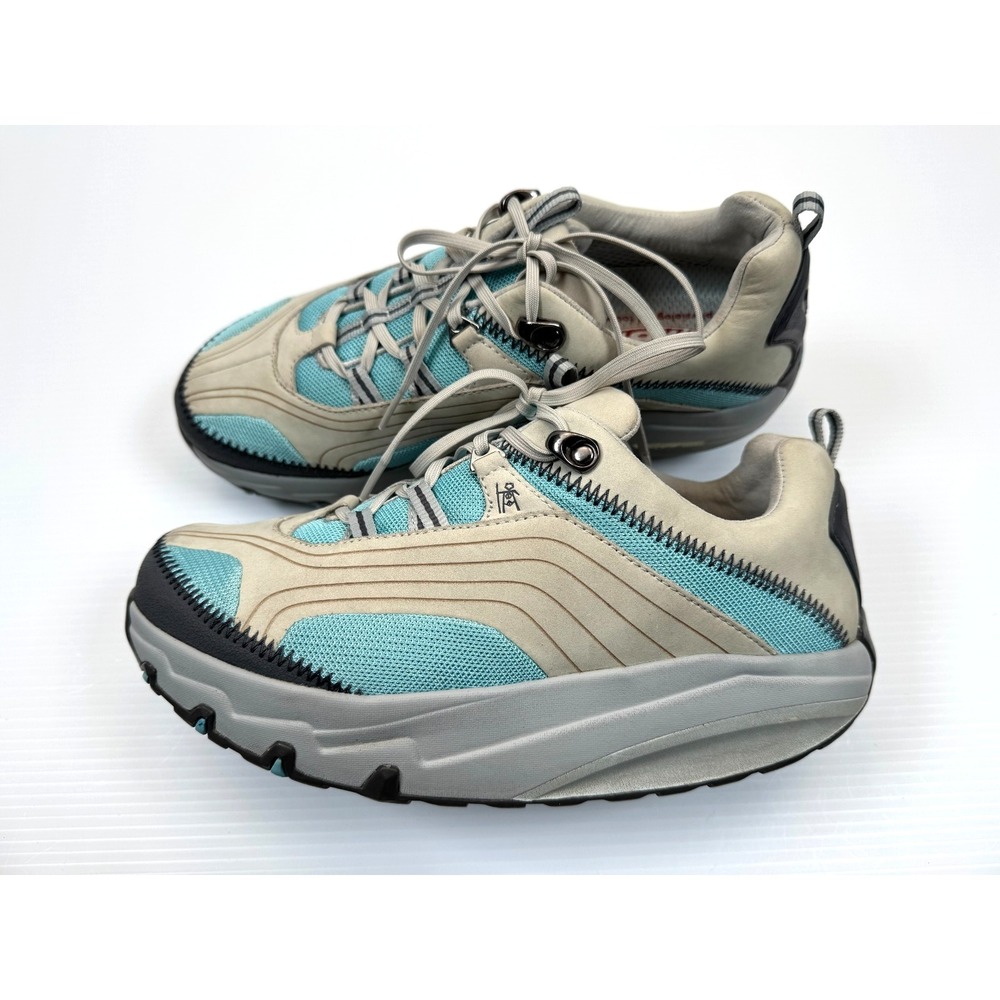 MBT Chapa Azul Physiological Shoes Women 9.5 Leather Sneakers‎ Blue Lace-up